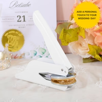 Elegant embossed monogram design for a wedding invitation