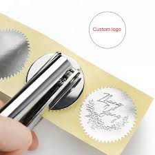 Personalized embossing stamp with monogram design